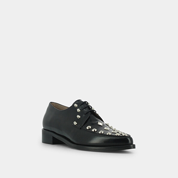 Derbies with studs in black | DEFOE