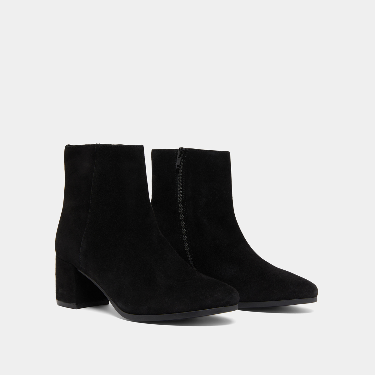 Boots à talons in black suede | ANNICK