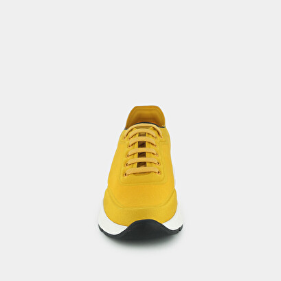 Sneakers with chunky soles in yellow textile | cereta