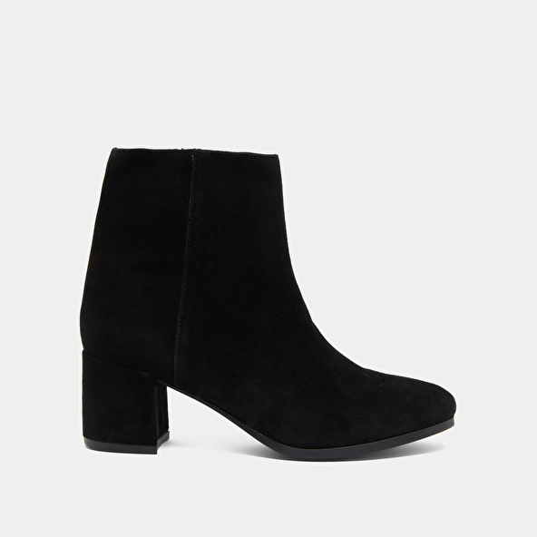 Boots à talons in black suede | ANNICK