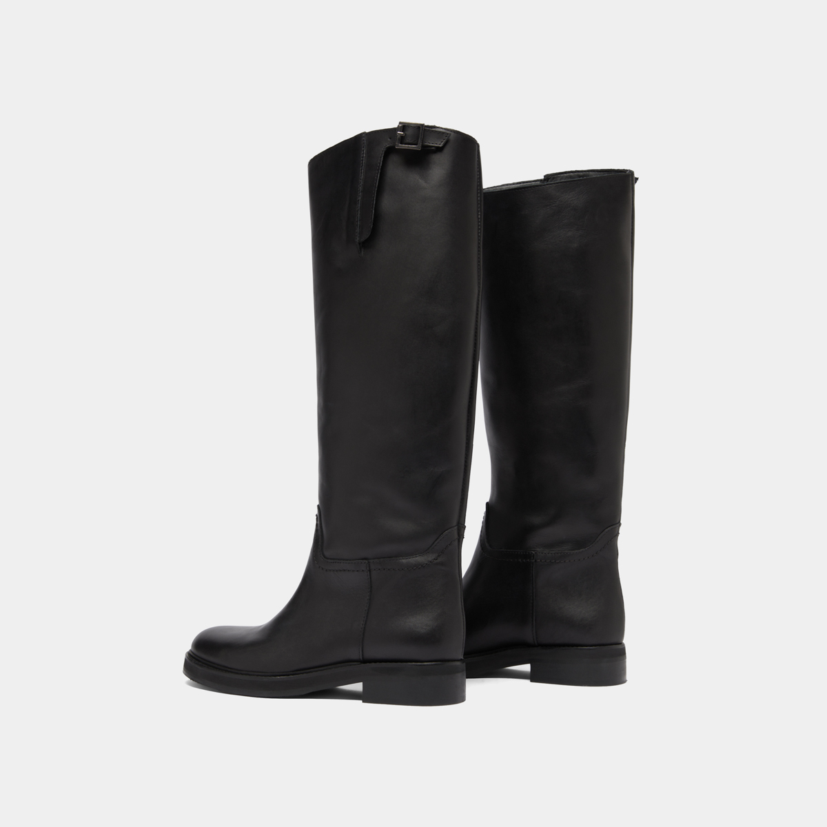Riding boots in black leather | READY
