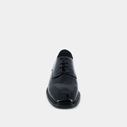 Loafers in black pleated leather | darrecon