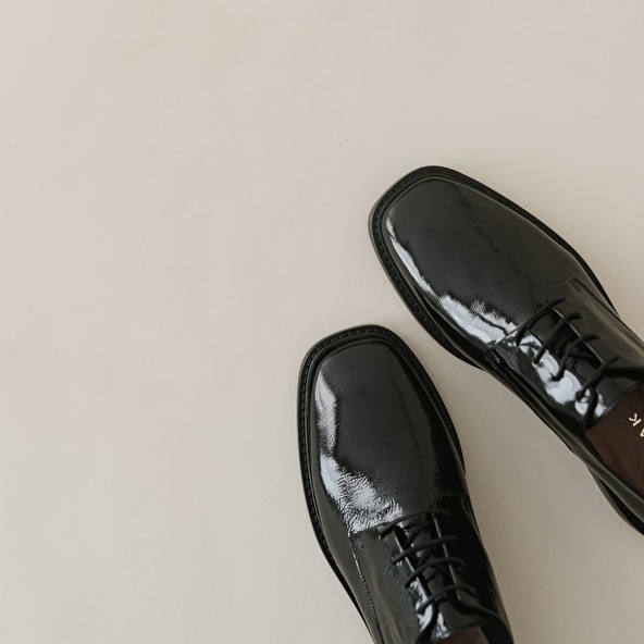 Loafers in black pleated leather | DARRECON