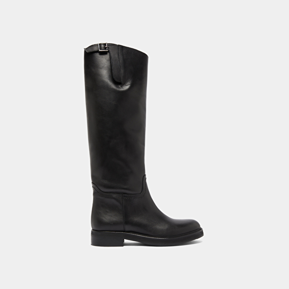 Riding boots in black leather | READY
