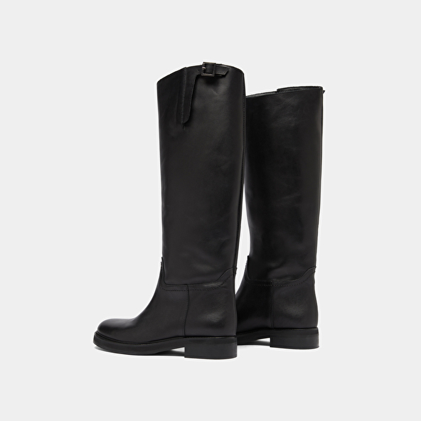 Riding boots in black leather | READY