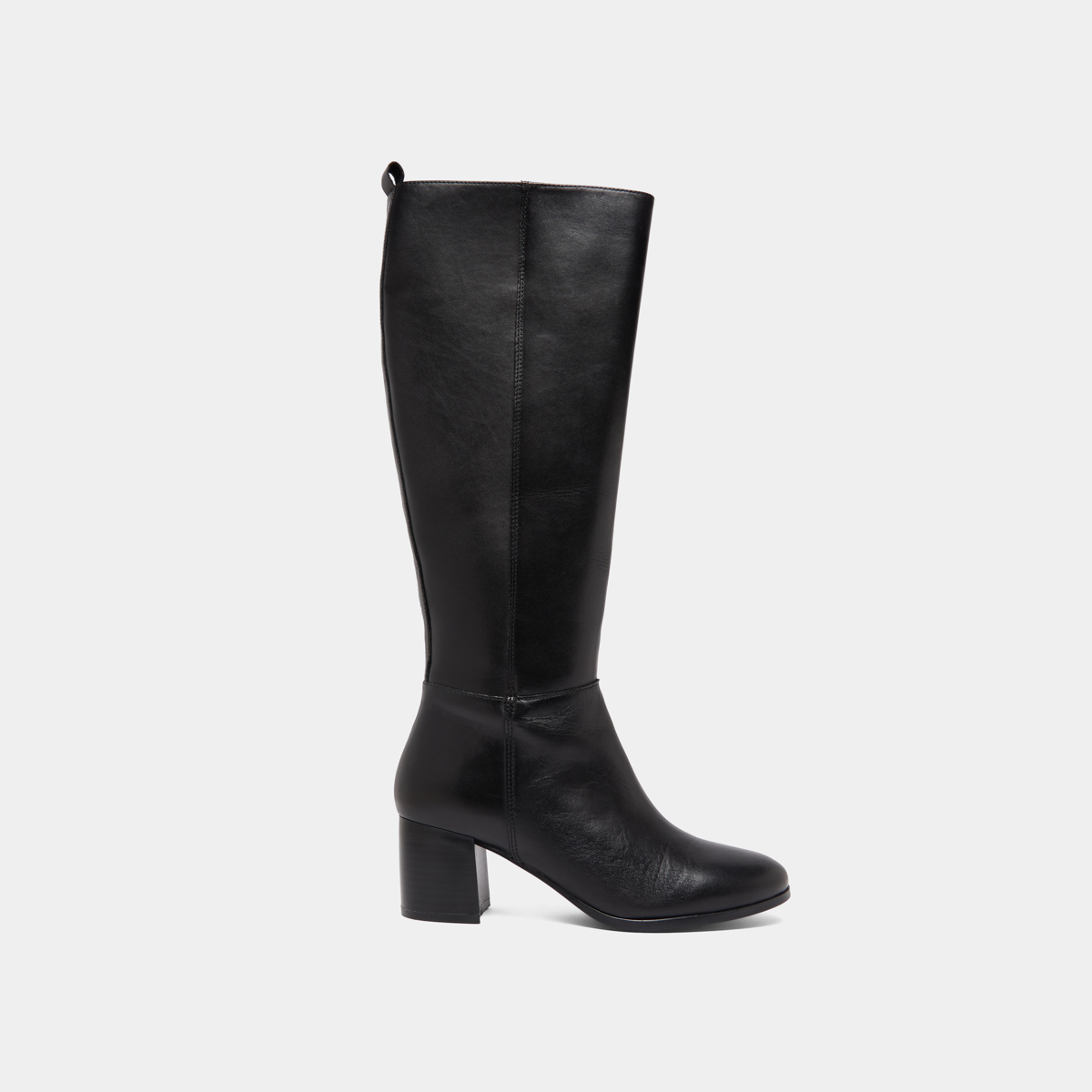 Bottes hautes à talons in black leather | ARMINA