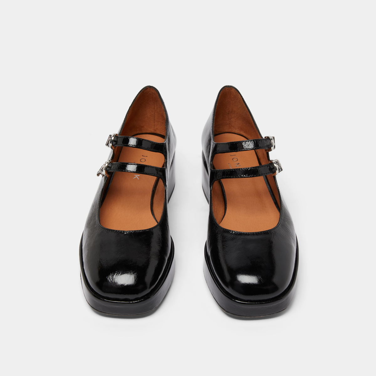 Babies à talons et brides in black leather | VICTORIA