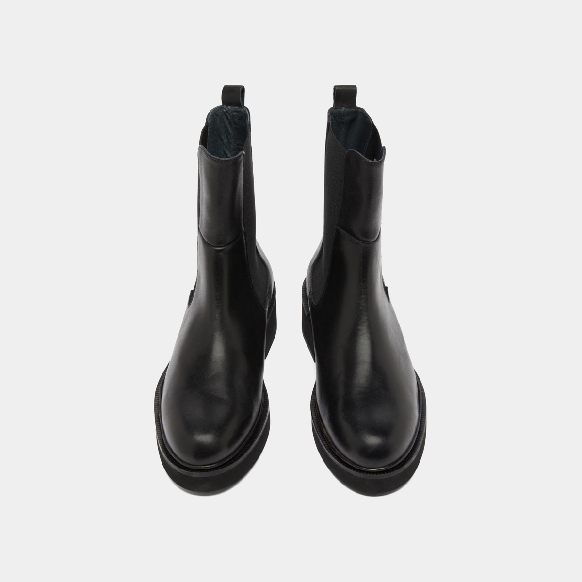 Boots à élastiques in black leather | DADO