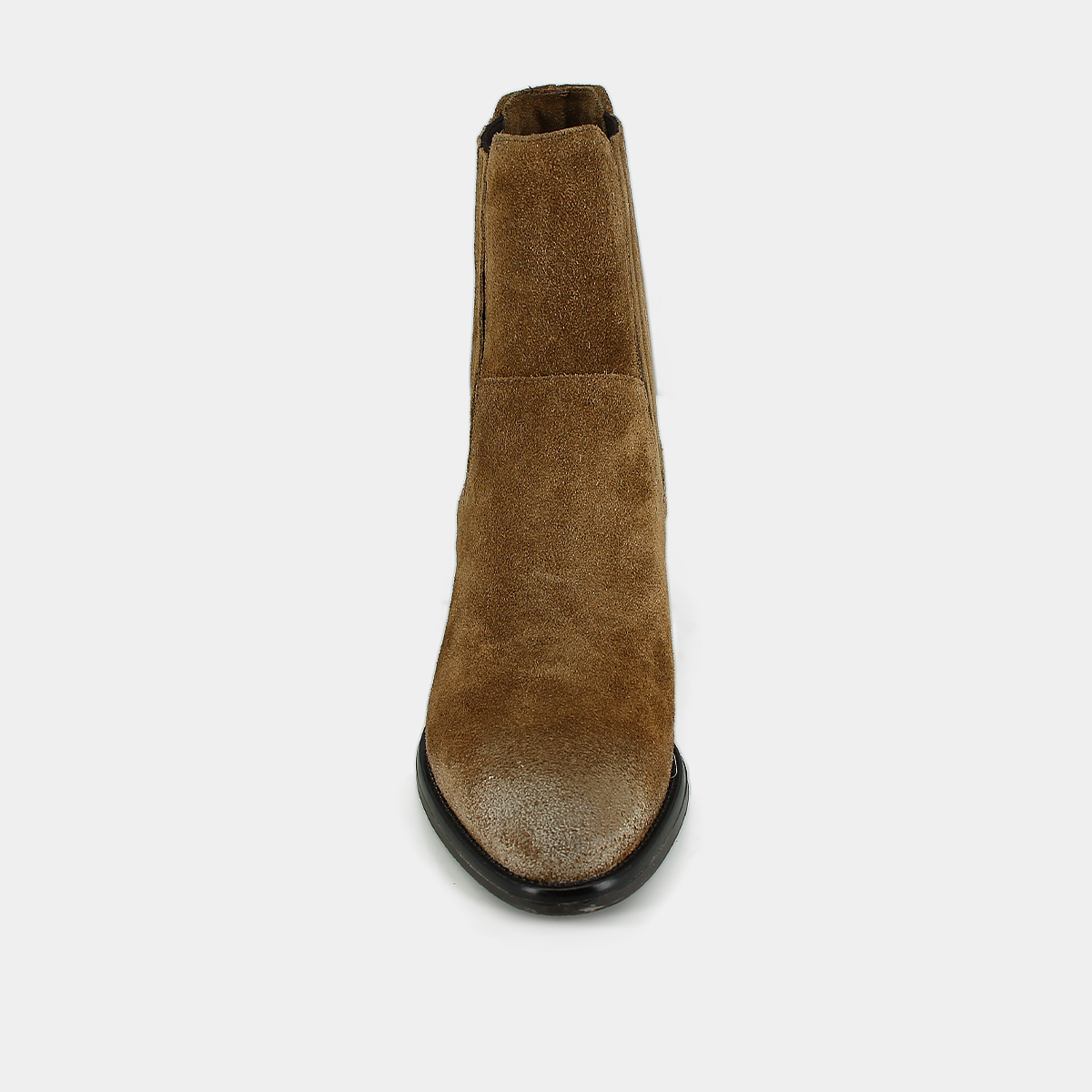 Low boots with elastic band and square heel in taupe suede | CHILI