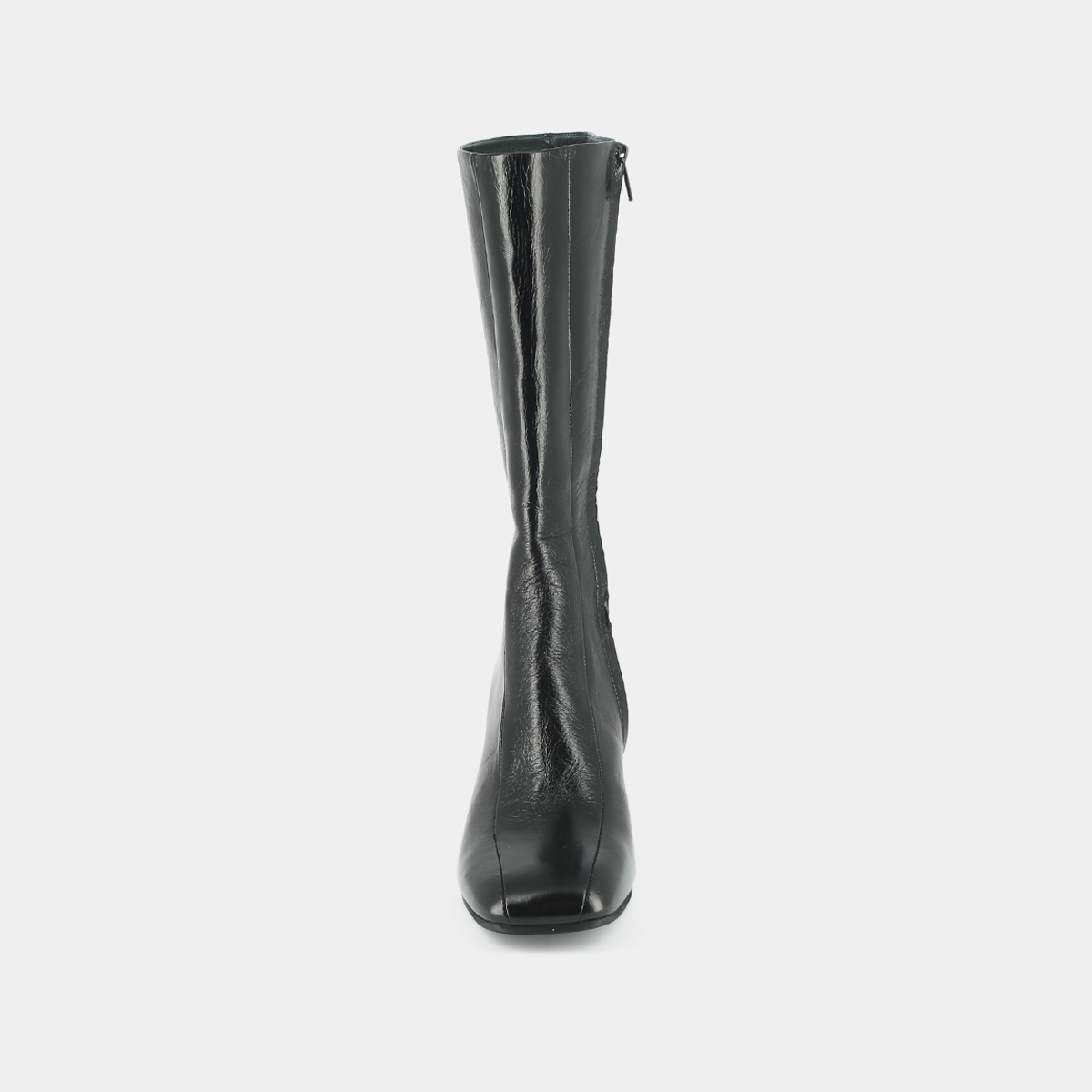Heeled boots in black aged leather | DARLONE
