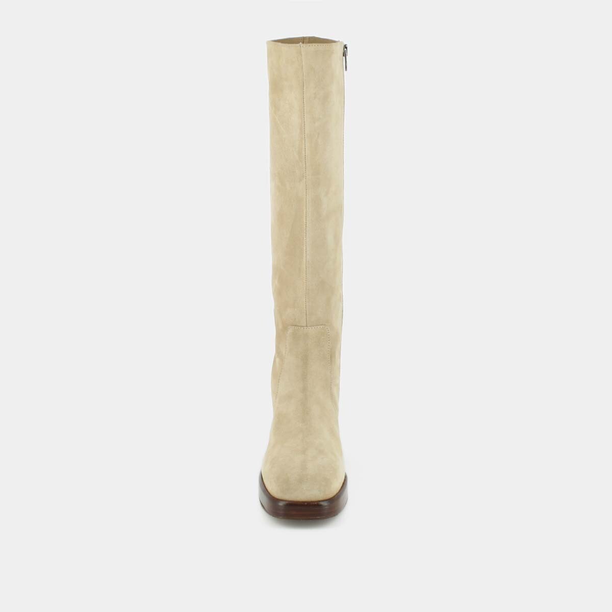 Platform boots in beige suede | BETINA