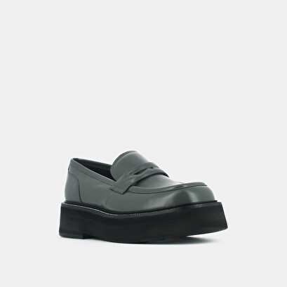 Platform loafers grey