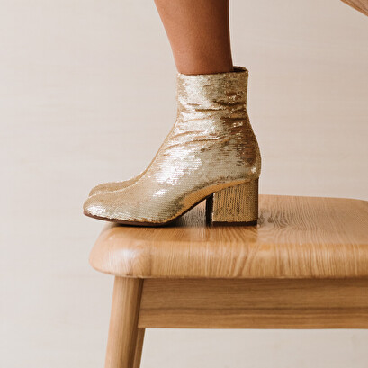 Heeled boots platinum