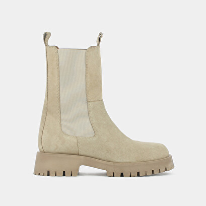 Platform boots beige