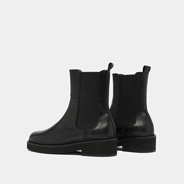 Boots à élastiques in black leather | DADO