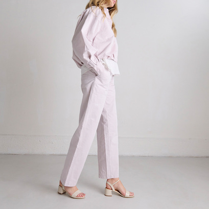 Square heel sandals in ecru patent | anker