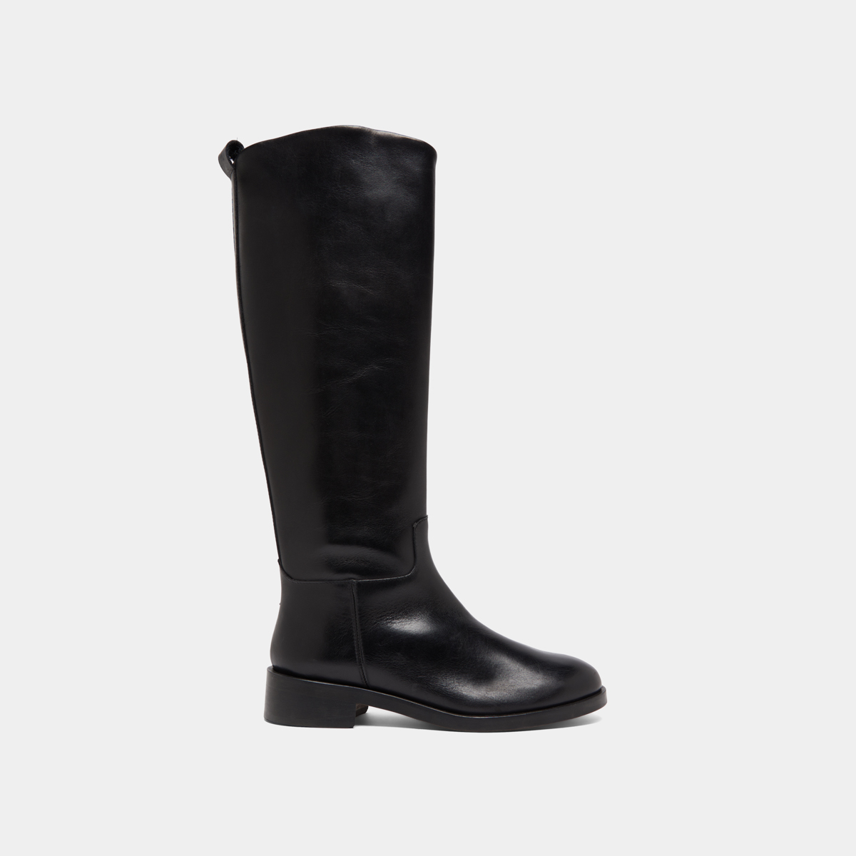 High boots in black leather | MACARON