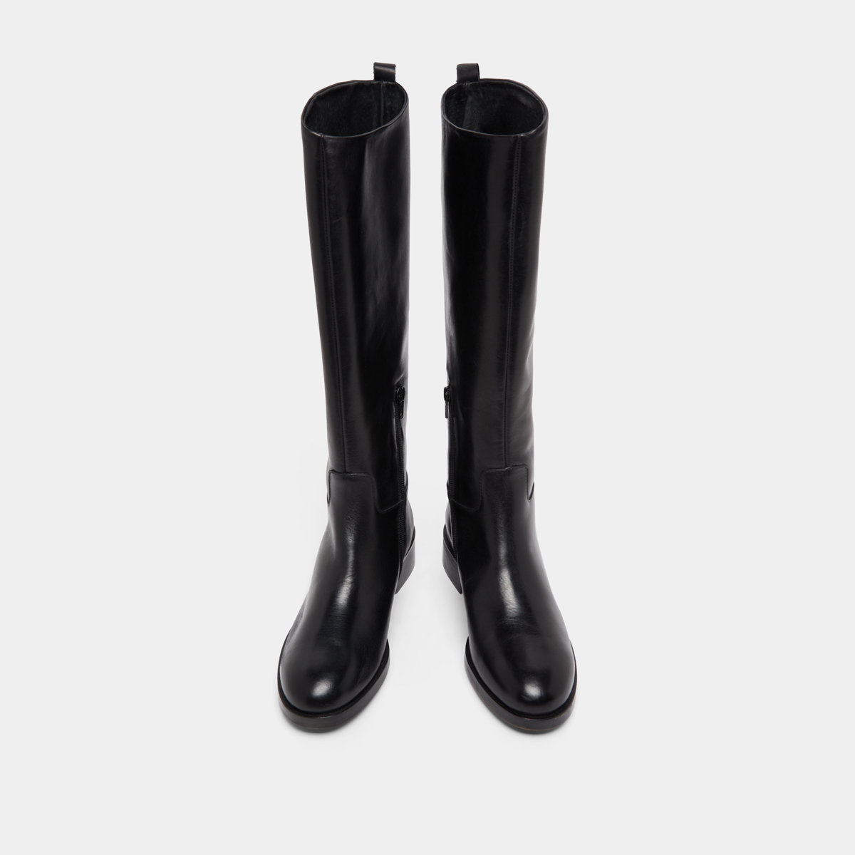 High boots in black leather | MACARON