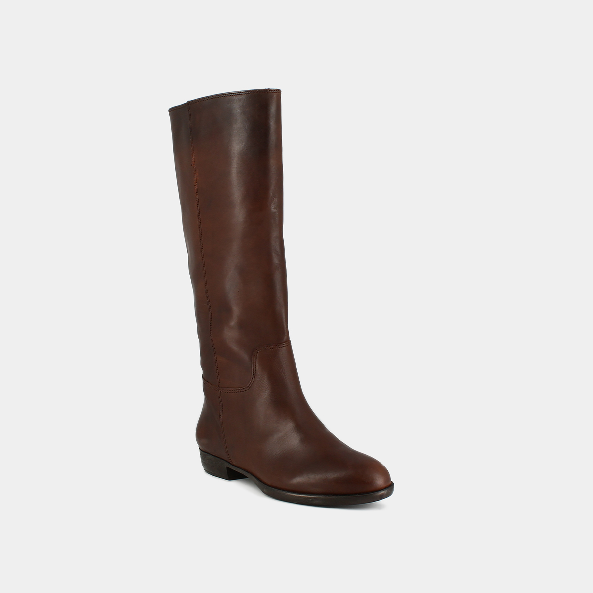 Flat boots in brown leather | 1137