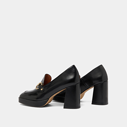 Mocassins à talons et mors black