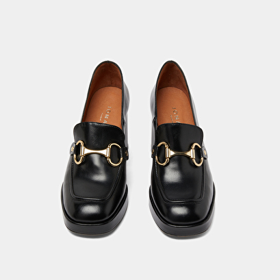 Mocassins à talons et mors black