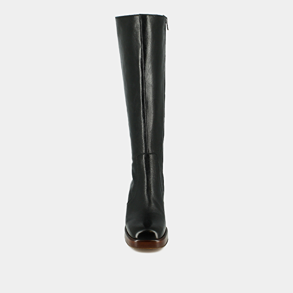 Platform boots in black distressed leather calf size M | BETINA