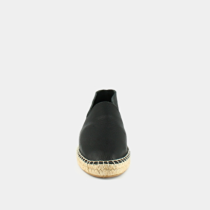 Wedges in black grained leather | max