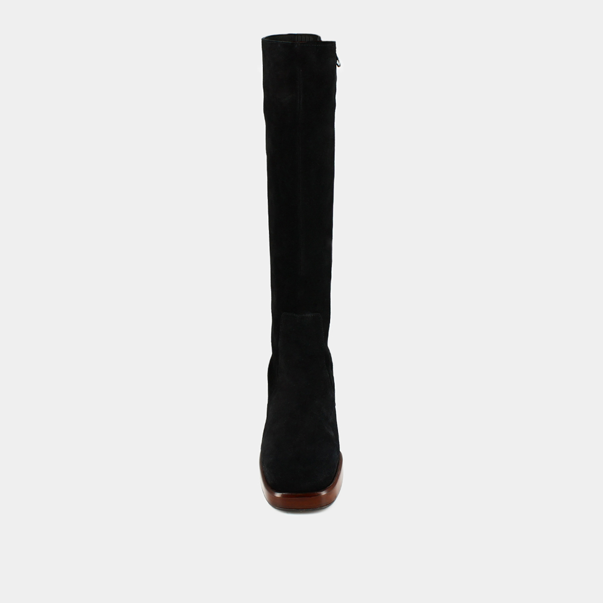 Platform boots in black suede | BETINA