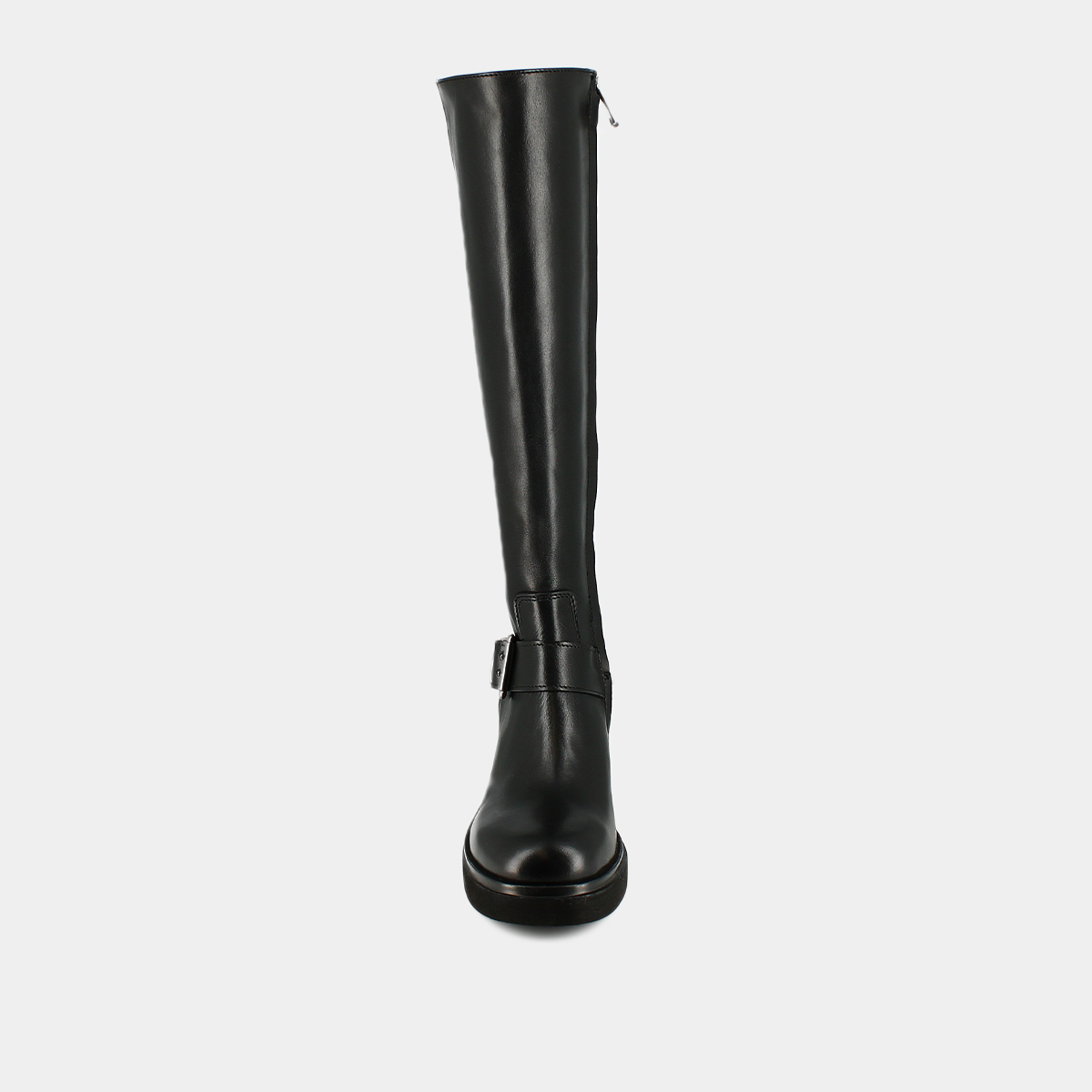 Bottes à semelles épaisses et boucles la... in black leather | RODEZ