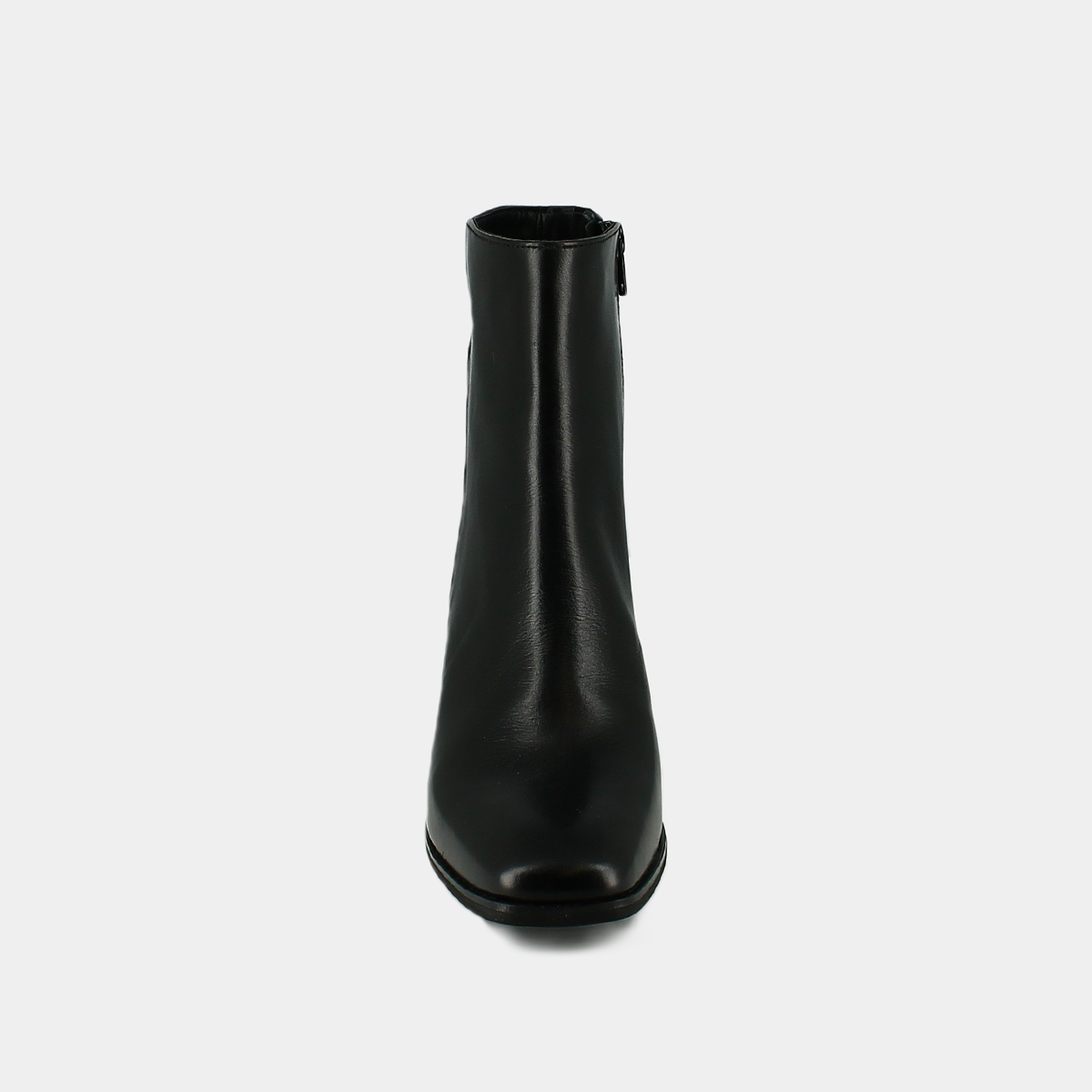 Heeled boots in black leather and velvet | ALBAN