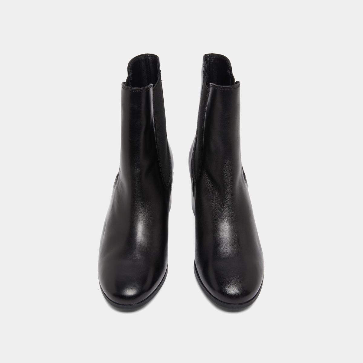 Bottines à talons et élastiques in black leather | ALDERIC
