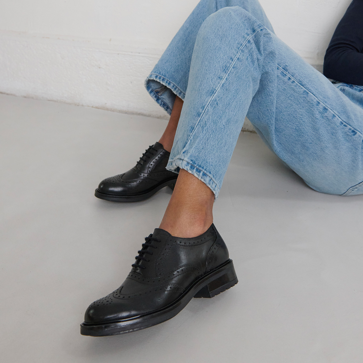 Derbies à lacets in black shiny leather | DRUM
