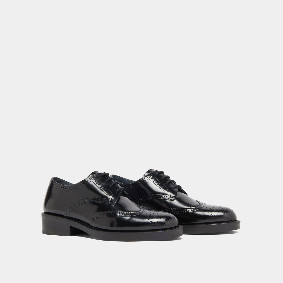 Derbies à lacets in black shiny leather | DRUM