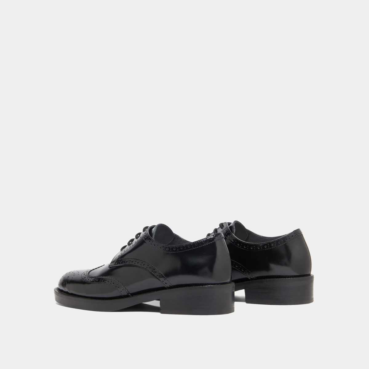 Derbies à lacets in black shiny leather | DRUM