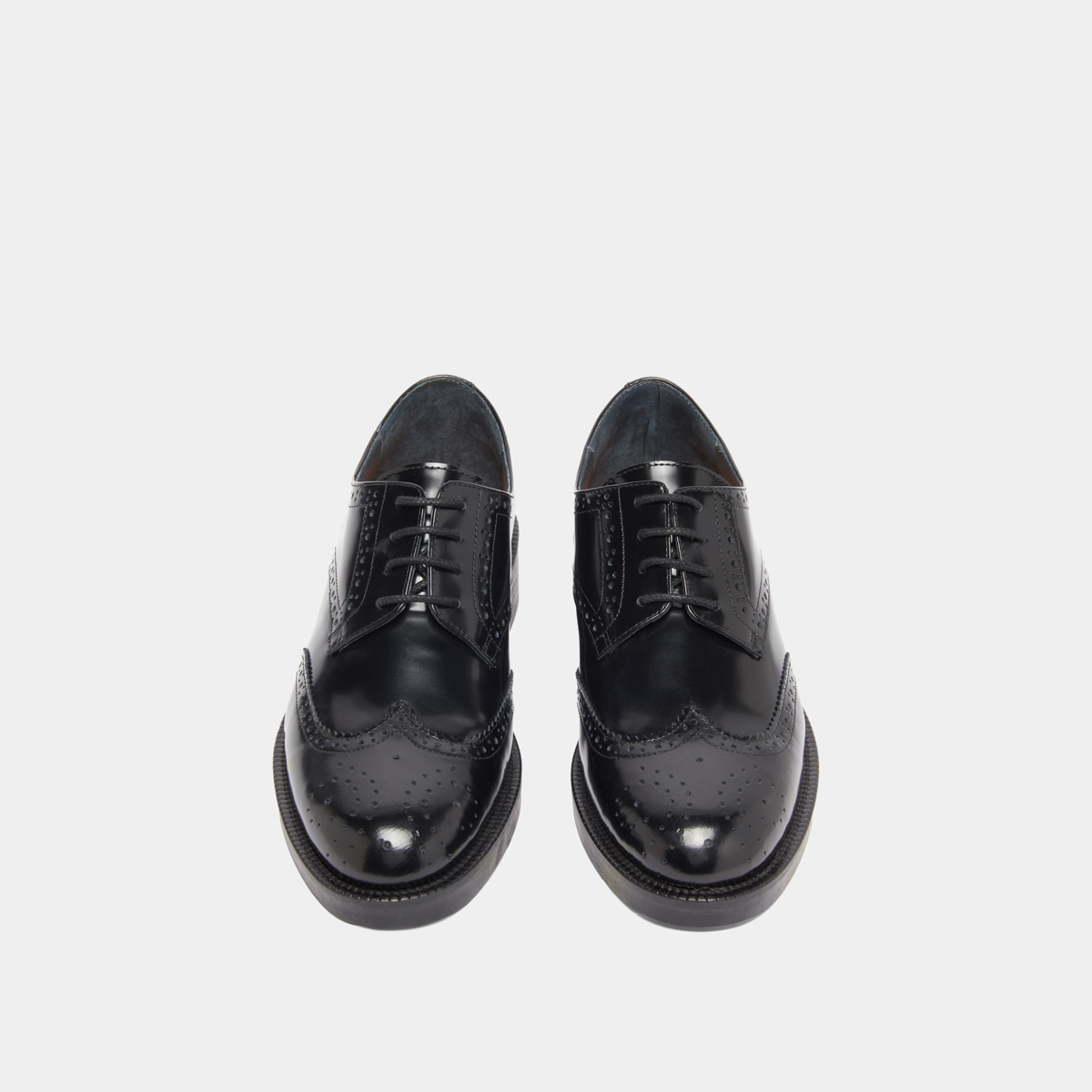 Derbies à lacets in black shiny leather | DRUM