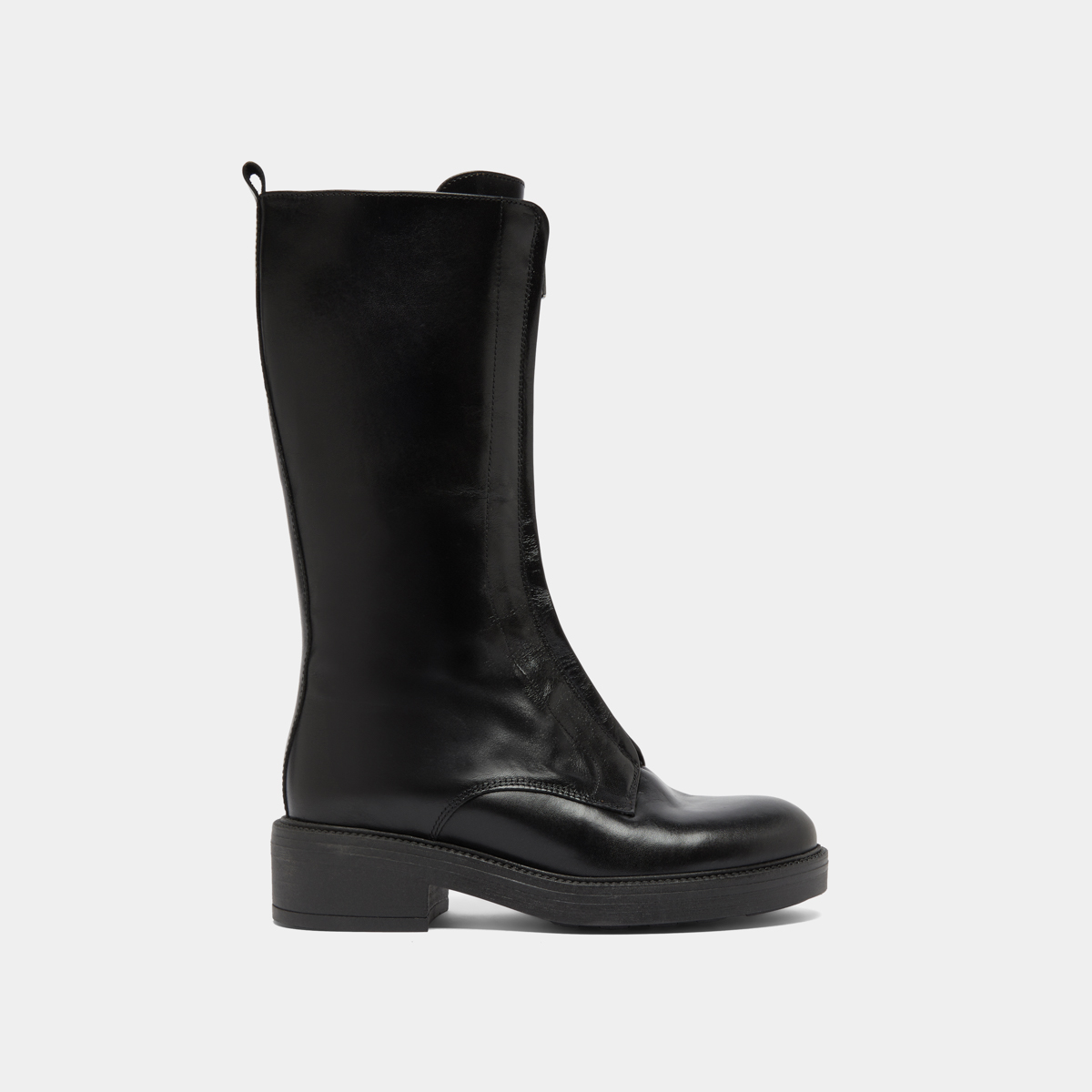 Bottes à élastiques in black distressed leather | ALEP
