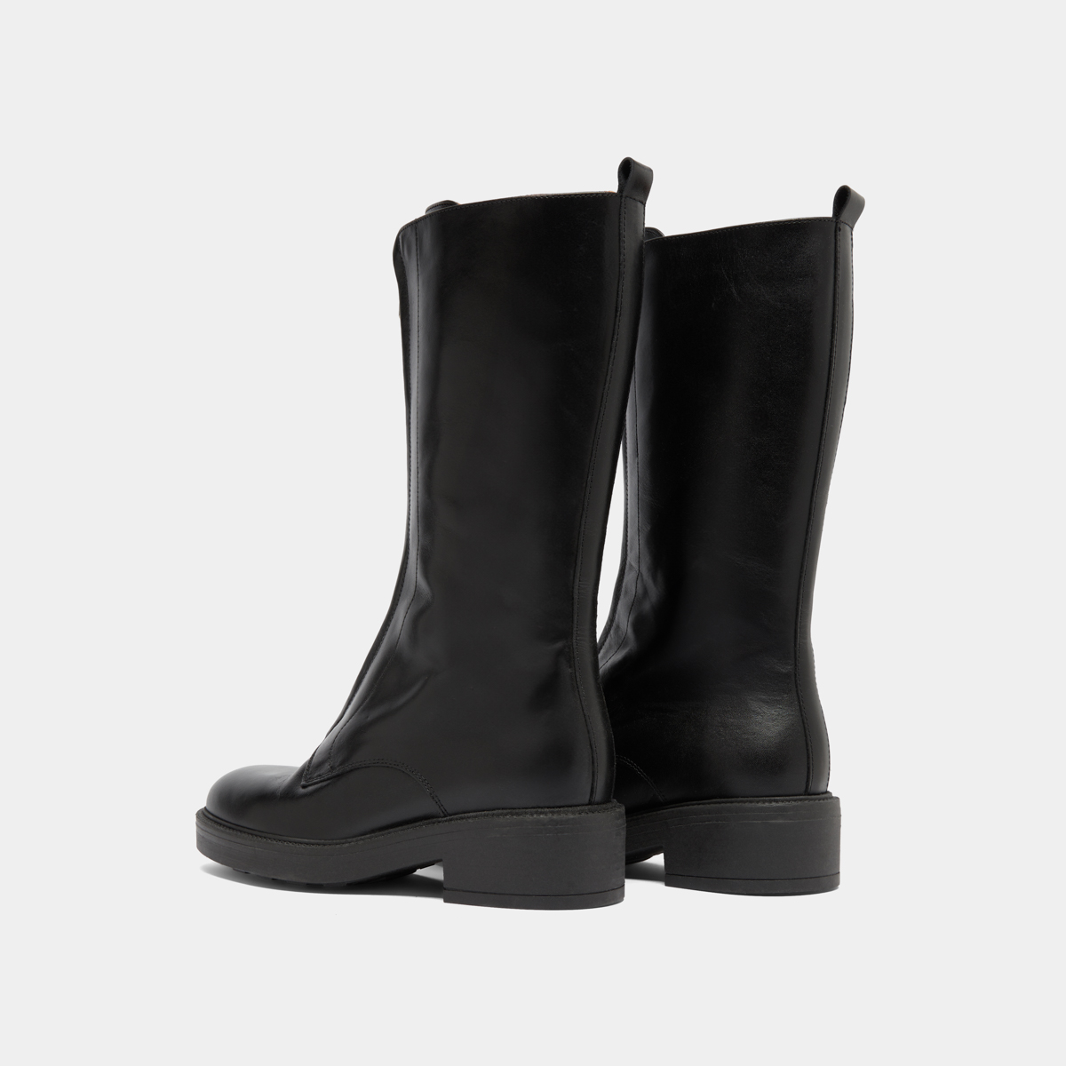 Bottes à élastiques in black distressed leather | ALEP