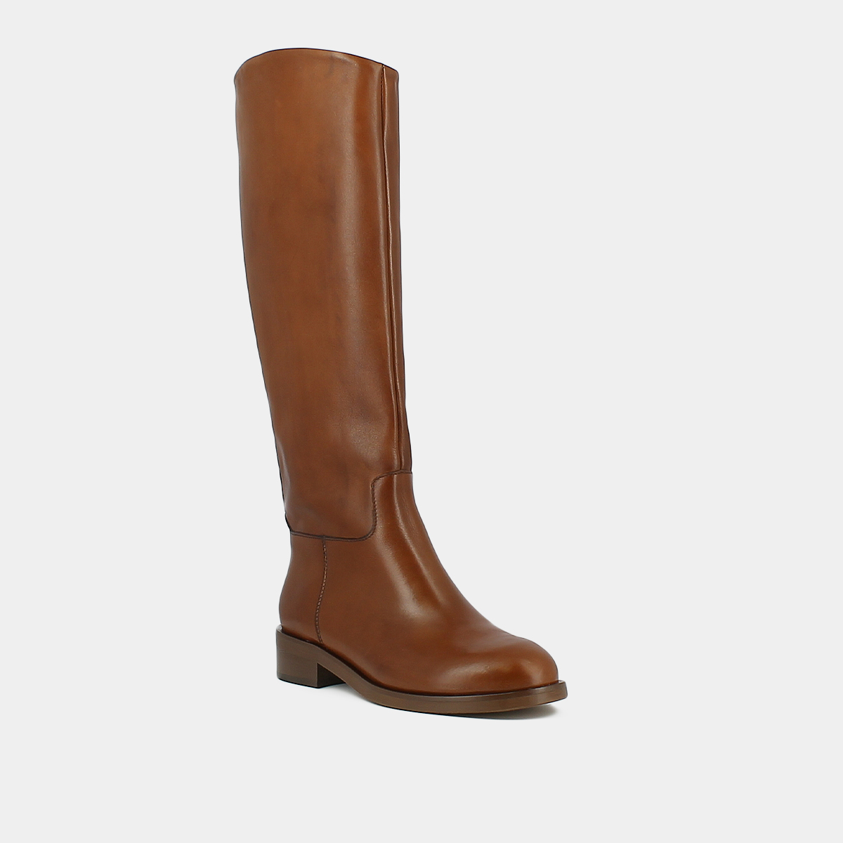 High boots in cognac leather | MACARON
