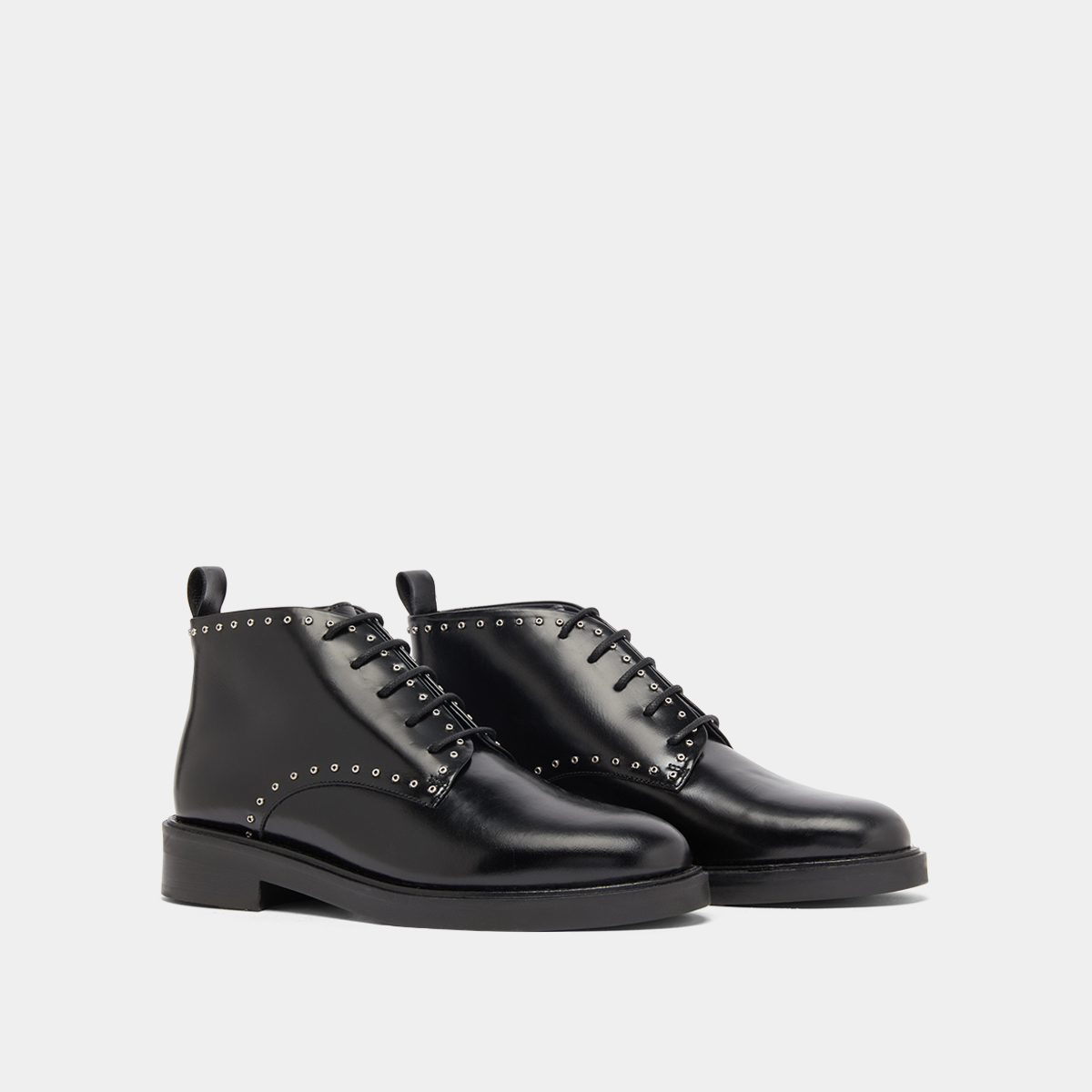 Derbies hautes in black leather | DUTRONC