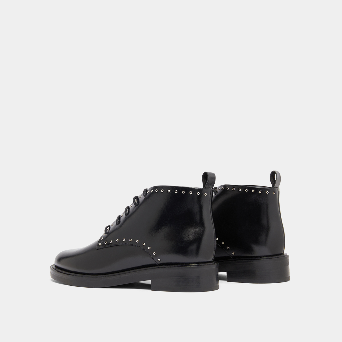 Derbies hautes in black leather | DUTRONC