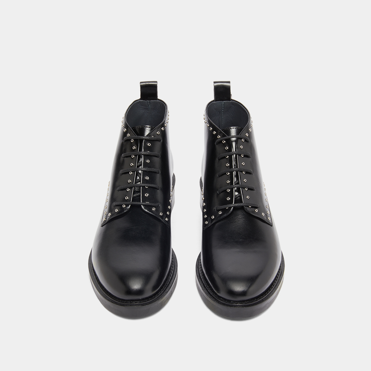 Derbies hautes in black leather | DUTRONC