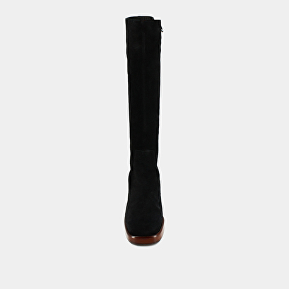 Platform boots in black suede | betina