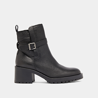 Bottines à bouts ronds et boucles black