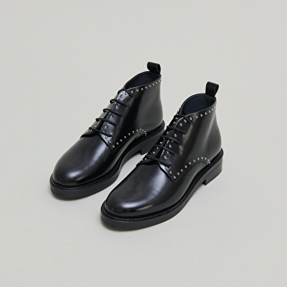 Derbies hautes in black leather | dutronc