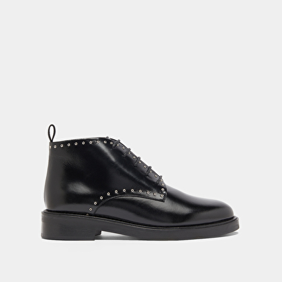Derbies hautes in black leather | dutronc