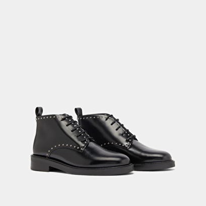 Derbies hautes in black leather | dutronc
