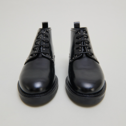 Derbies hautes in black leather | dutronc