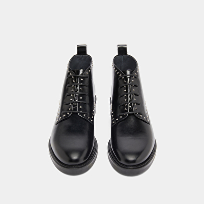 Derbies hautes in black leather | dutronc