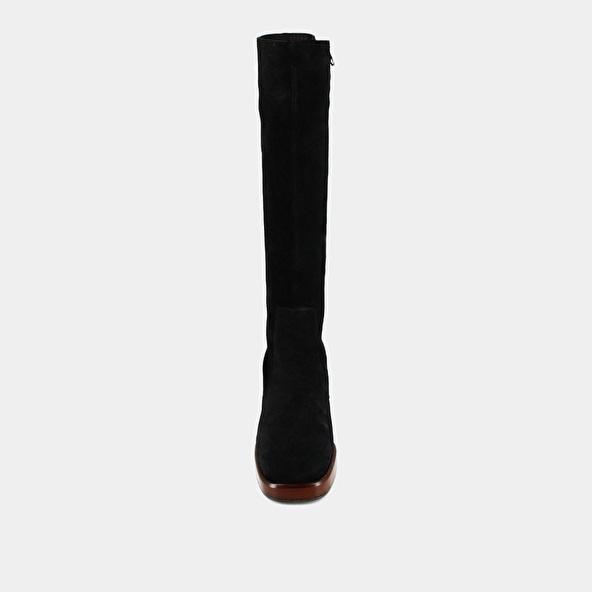 Platform boots in black suede | BETINA