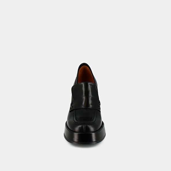 Platform loafers in black leather | BRAD